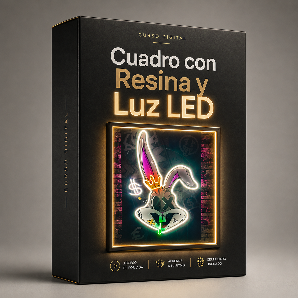 Curso de cuadros con resina y luz led